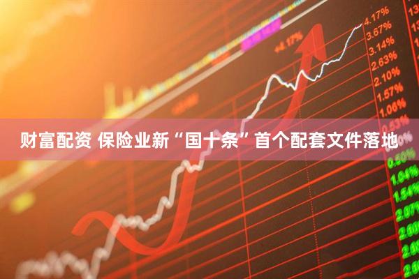 财富配资 保险业新“国十条”首个配套文件落地