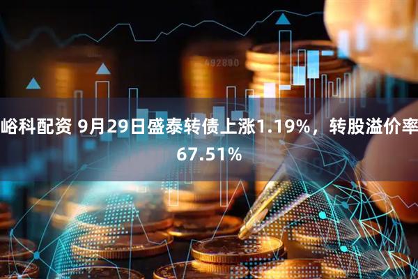 峪科配资 9月29日盛泰转债上涨1.19%，转股溢价率67.51%