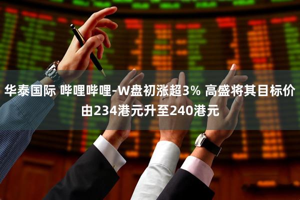 华泰国际 哔哩哔哩-W盘初涨超3% 高盛将其目标价由234港元升至240港元